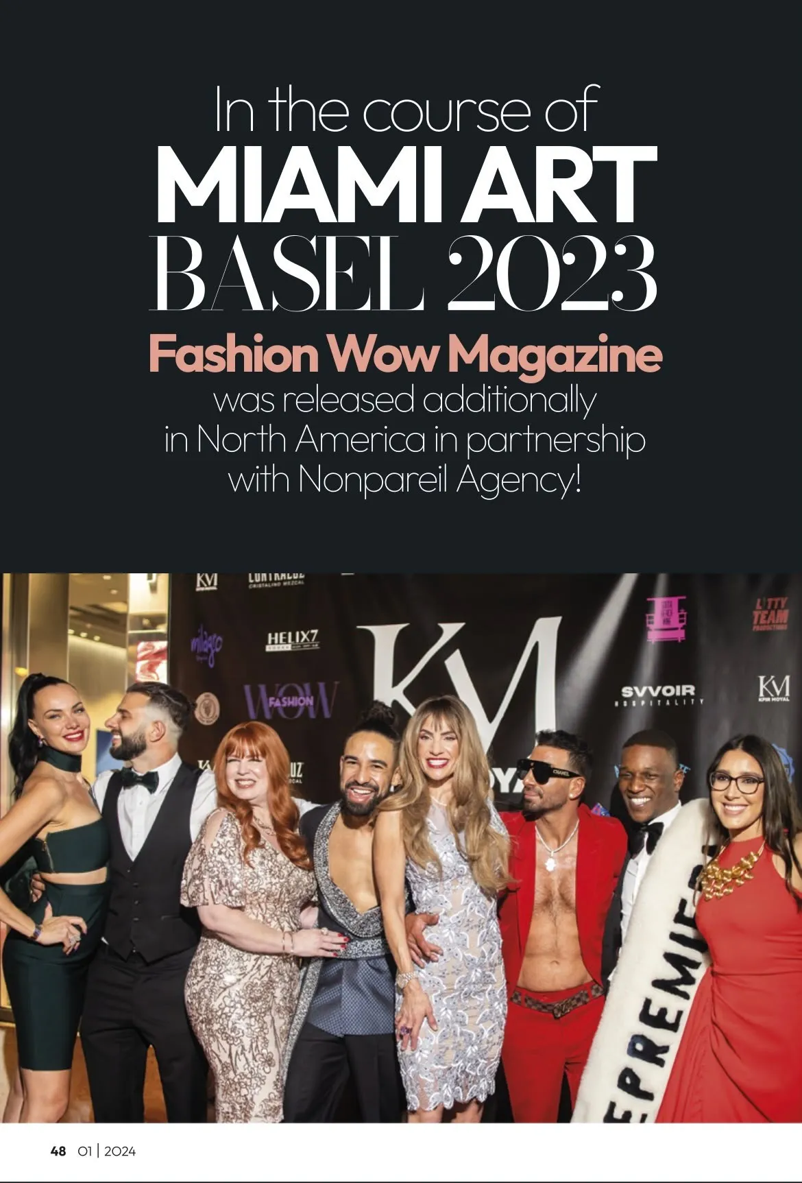 Fashion Wow Magazine, issue 01 2024, Miami Art Basel spread
